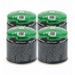 Gazcamp GC190 Stechkartusche / Gaskartusche 190g Butan/Propan ILL System - 4 Kar...