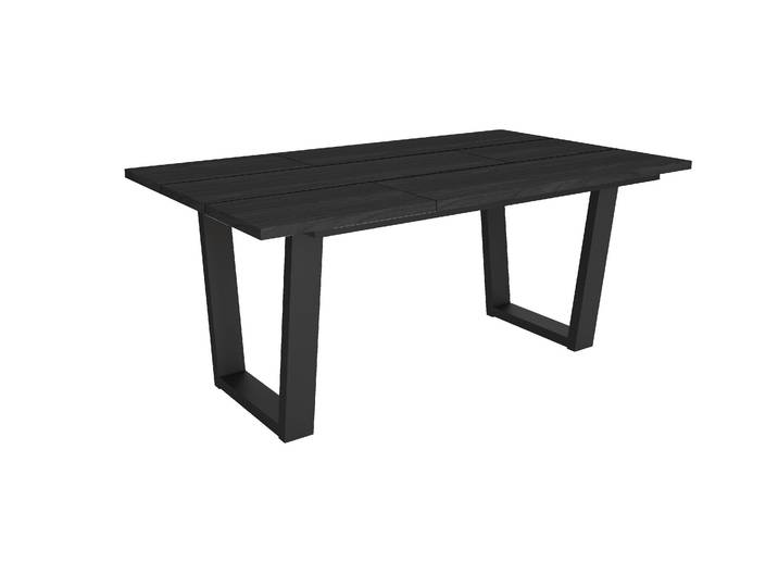 TETRIX Table à manger\, 167x90x74cm\, Pour 8 personnes\, Meubles de Salon\, Noir