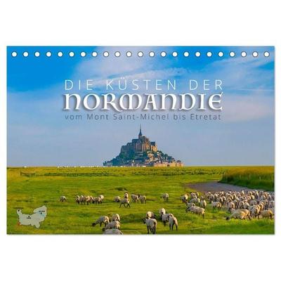 Die Küsten der Normandie vom Mont Saint-Michel bis Étretat (Tischkalender 2027 DIN A5 quer), CALVENDO Monatskalender