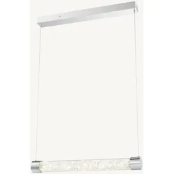Kunstvolle 24W LED Pendel Hänge Lampe Dimmbar Chrom Acryl ALIVIO