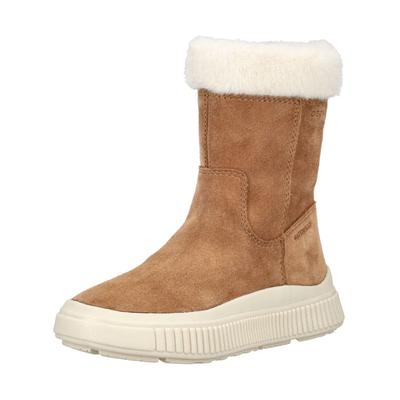 Stiefelette GEOX "Geox Stiefelette Leder/Textil", Damen, Gr. 29, blau (whisky), Leder, Textil, Schuhe Stiefelette