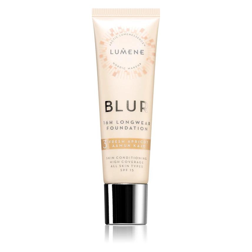 Lumene Blur 16h Longwear Foundation mit SPF15 High Coverage Makeup 30ml/1.0oz (fresh apricot) (OTHER)