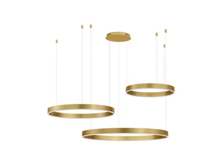 Nova Luce Pendelleuchte Motif 3-flammig - Gold , dimmbar mit Fer