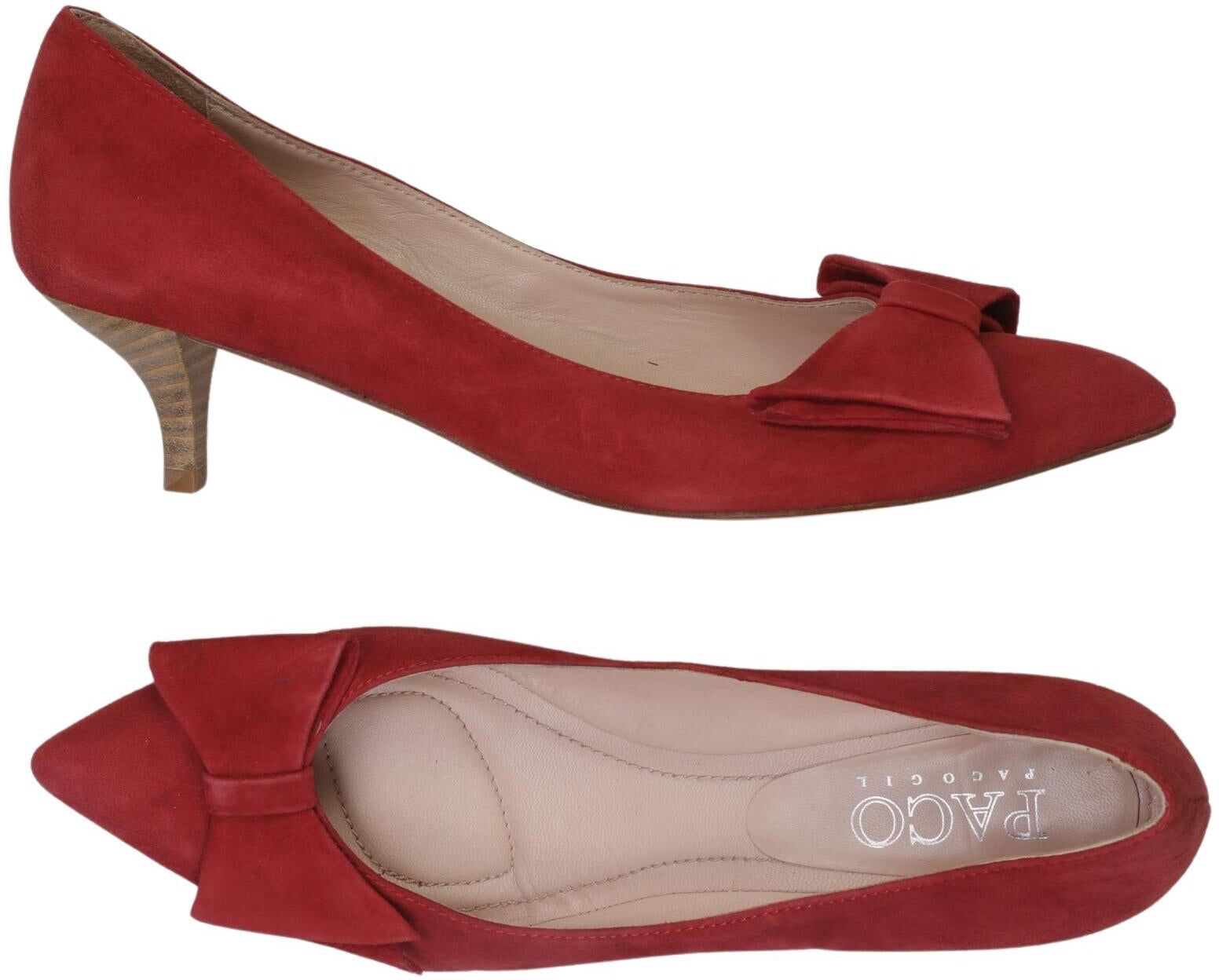 Paco Gil Damen Pumps, Rot, Gr. EU 39.5, Leder - Second Hand