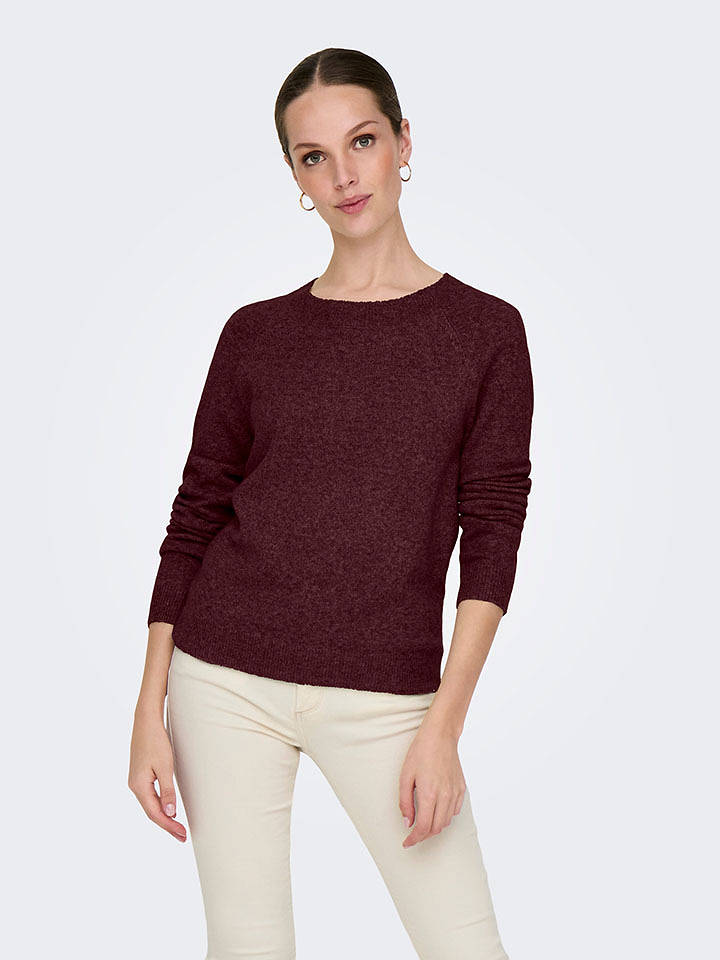 ONLY Pullover in Bordeaux - S