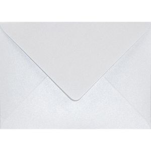 Netuno Briefumschläge Aster Metallic, weiß, B6, ohne Fenster, nassklebend, 120g/m², 25 Stück