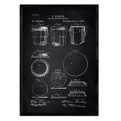 POSTER Patent Vorrichtung Verschlossene Flasche A3 Rahmenlos