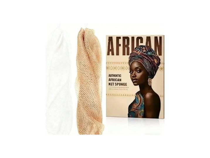 Kit générique d'éponge filet africaine marron avec cordon 90 g