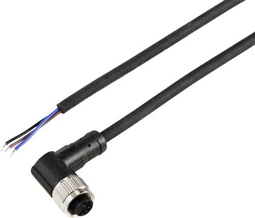 TRU COMPONENTS TC-12833032 Sensor-/Aktor-Anschlussleitung M12 Kupplung, gewinkelt 10m Polzahl Sensoren: 3 1St.