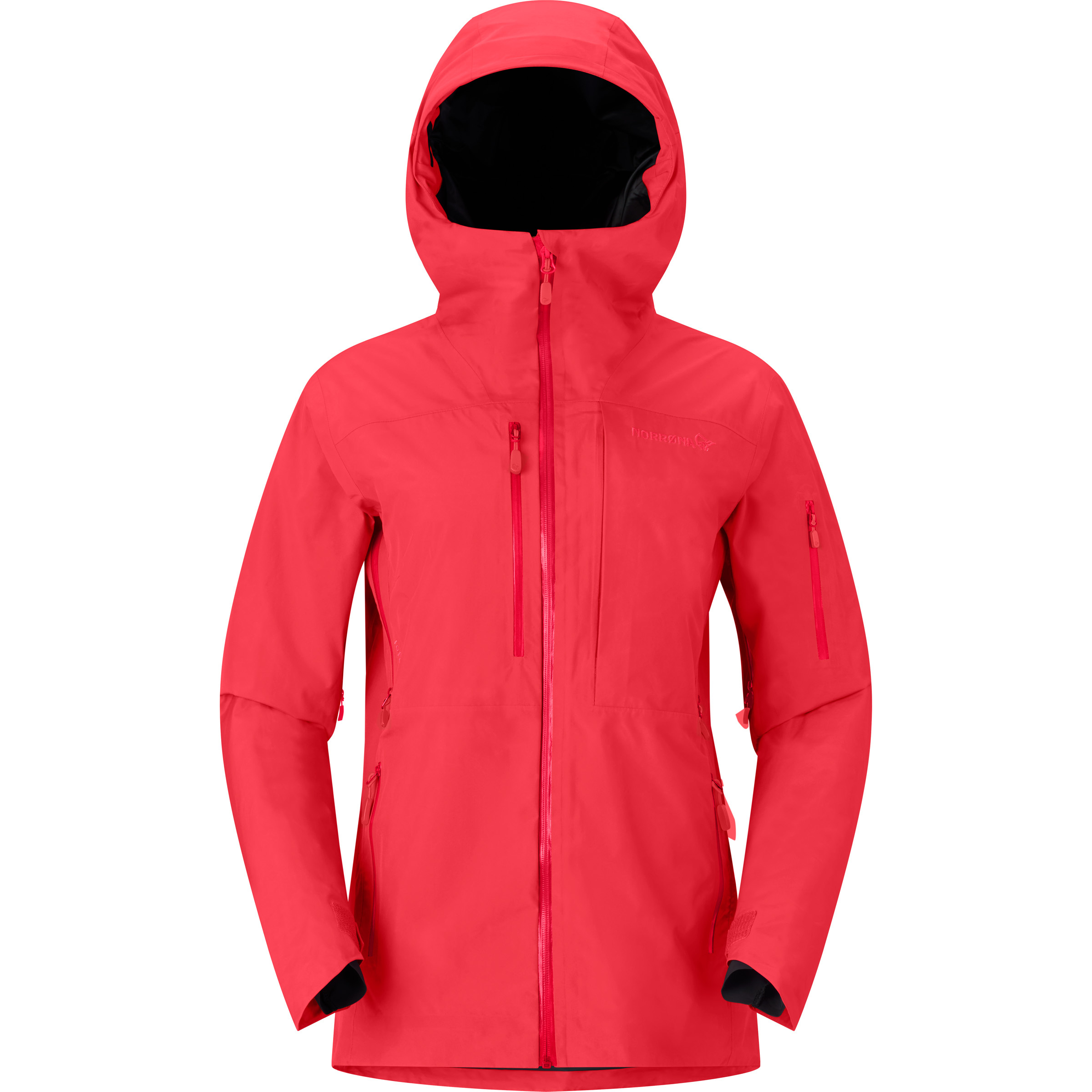 Norrona Lofoten GTX Insulated Damen Isolationsjacke rot Größe XS Skifahren | Freeride Winddicht Wasserabweisend