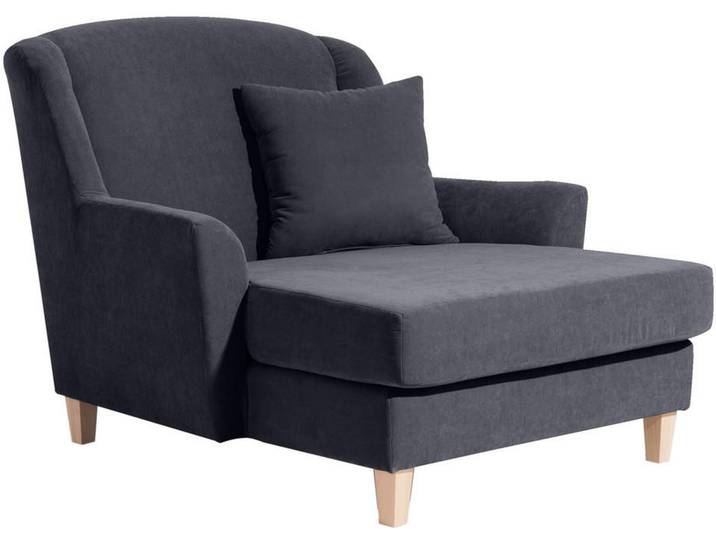 Max Winzer Xxl-Sessel Judith, Anthrazit, Holz, Buche, massiv, Uni, Füllung: Polyetherschaumkern, 136x107x142 cm, Goldenes M, Made in Europe, Wohnzimmer, Sessel, XXL-Sessel