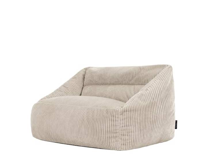 Icon Cecilia Cord Sitzsack Kinder Sofa mit Füllung, Beige In Deutschland Hergestellt, Sitzsack Sofa, Weicher Cordstoff, Kinder Sessel für Kinderzimmer und Schlafzimmer