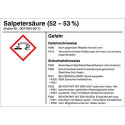 SafetyMarking 21.B1200.17 Gefahrstoffetikett G017 Salpetersäure (52-53%) Folie selbstklebend (B x H) 105 mm x 74 mm 1 St.