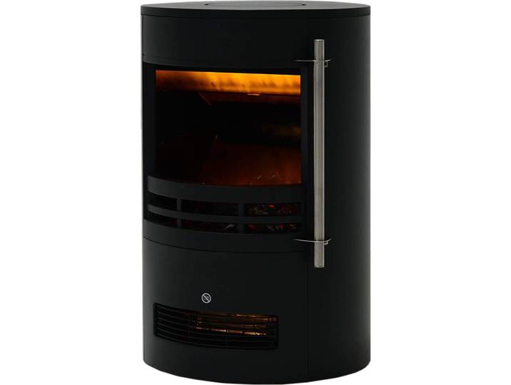 Rebecca Mobili Elektrokamin LED Flammeneffekt 3D Einstellbar 1000W 2000W Schwarz