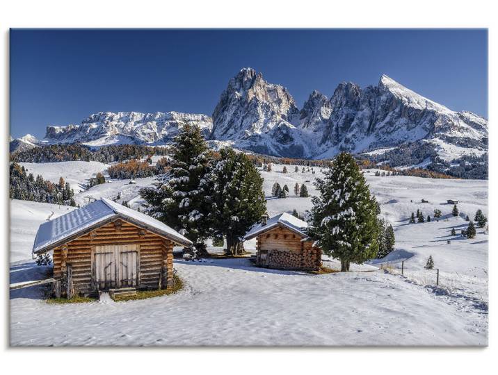 Wandbild ARTLAND Herbst auf der Seiser Alm Südtirol , blau (farbe bild(er): weiß), B:60cm H:40cm, Bilder, Wandbild, als Alubild, Leinwandbild, Poster, Wandaufkleber in verschied. Grössen