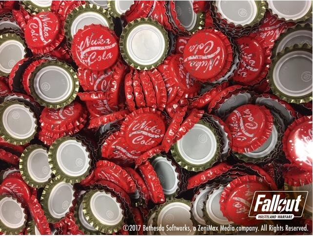 Modiphius Entertainment Fallout: Wasteland Warfare Nuka-Cola Caps Set - 50 Officially Approved Fallout Bottle Caps for Tabletop Gaming, Collecting and Cosplay