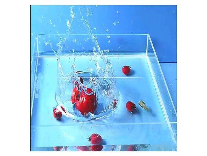 Acryl-Flachbecken, Acryl-Flachwasserbehälter-Fotografie-Vitrine klar 5cm Höhe(40x40x5cm)