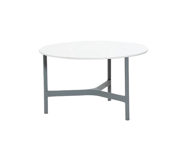 Cane-line Twist Couchtisch medium Ø70 cm White-Light Grey