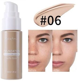 Inspired Finds Flawless Waterproof Liquid Foundation Full Coverage Concealer Foundation Sweat Resistant Long Wear Makeup #06 Classic Beige
