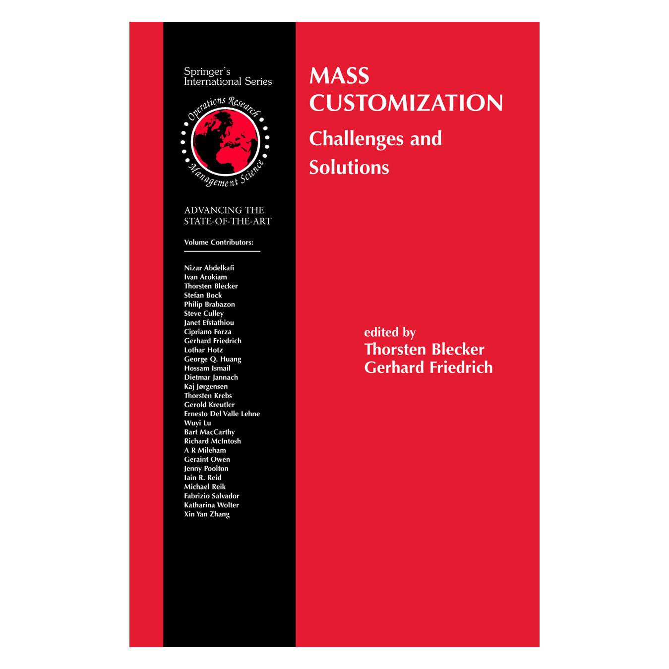 Springer Mass Customization (Englisch, Softcover, Gerhard Friedrich, Thorsten Blecker) (55380511)