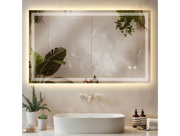 LED-Badezimmerspiegel Clara, dimmbar, mit 3 Lichtfarben - 60 x 100 cm