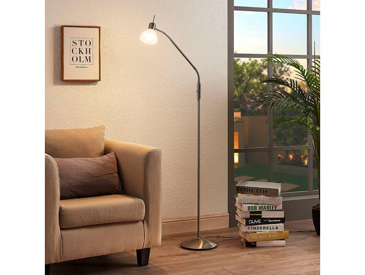 Gwendolin Lampadaire Nickel - Lindby - Salon / séjour - Moderne - Métal - À ampoule unique