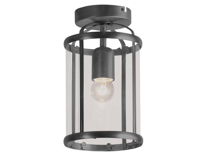 Plafonnier - noir - Pimpernel - verre métal - Ø 16cm - E27 - 5973ZW - Steinhauer
