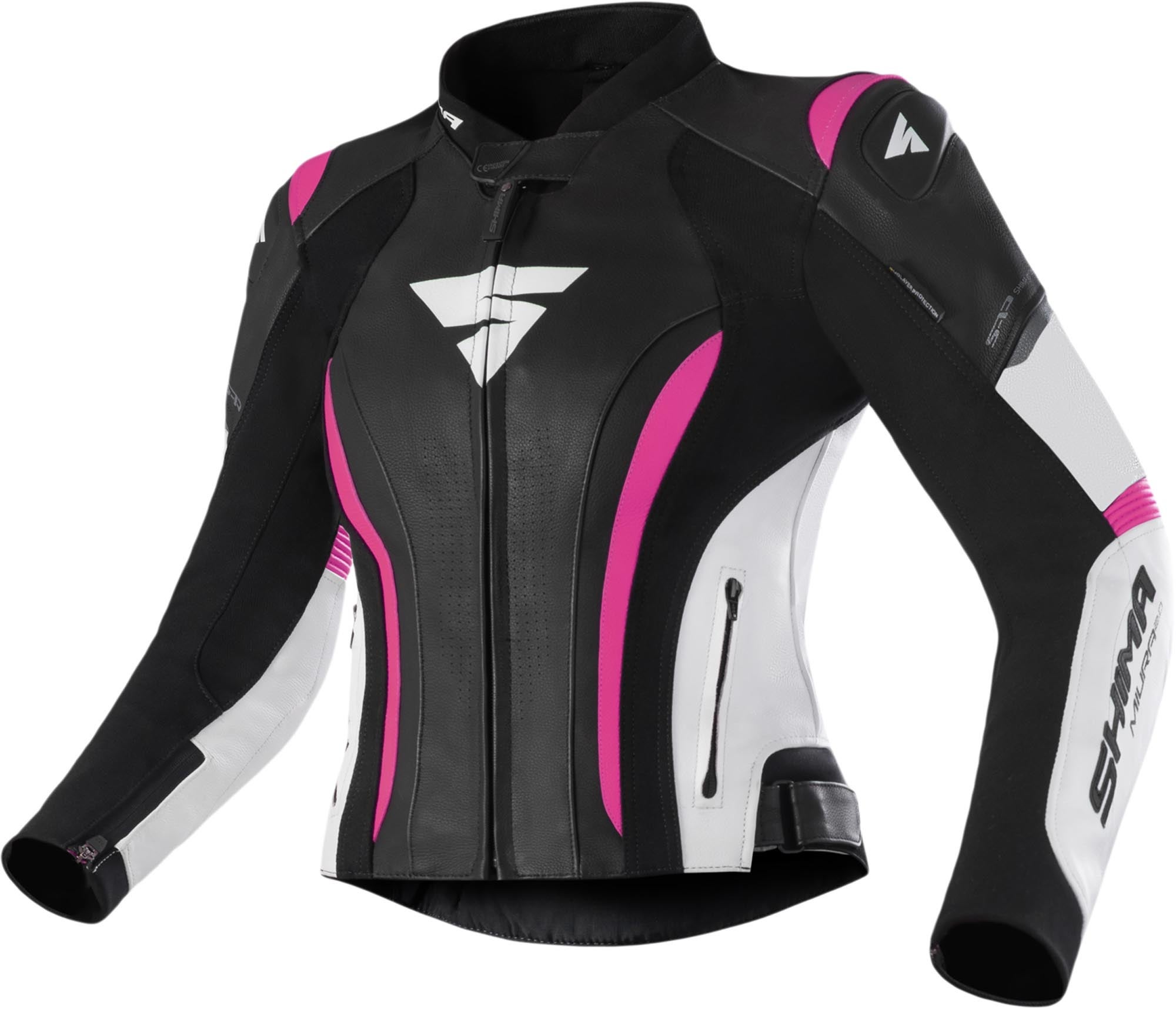 SHIMA Miura 2.0 Damen Motorrad Lederjacke MIURA-2.0-JKT-PINK-FLUO-36