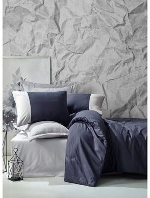 SUSSEXHOME Full Size Duvet Cover Set   Dark Blue, Hypoallergenic Set