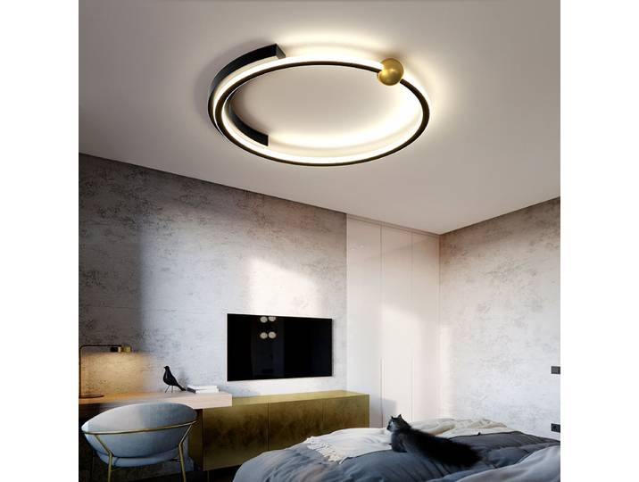 Plafonnier LED moderne nordique, lampe minimaliste ronde simple, éclairage décoratif pour salon, chambre, couloir