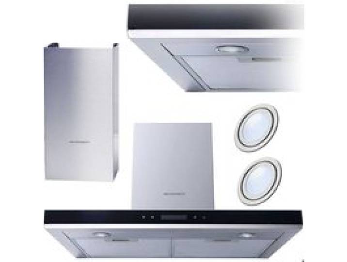 Hotte cheminée en inox - JANSHOP - 60 cm - Éclairage LED - 3 vitesses - Filtre à graisse aluminium
