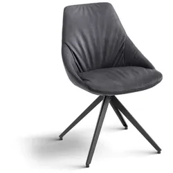 bert plantagie Stuhl Maple Leder Schwarz Carbon