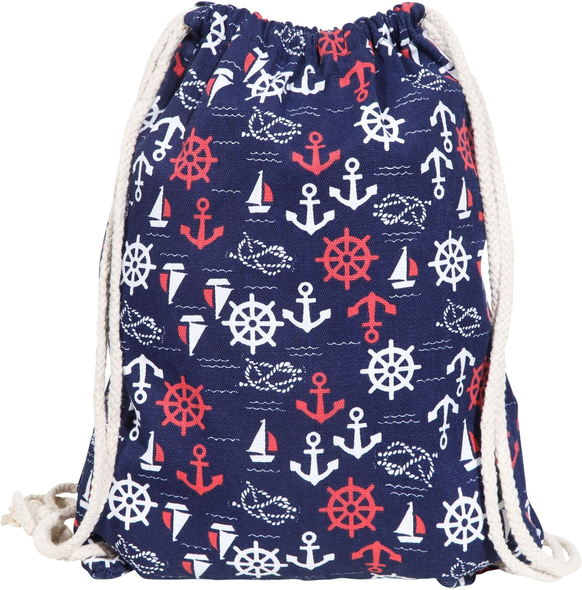 Turnbeutel CHAM CHAM "Maritimer Trend Turnbeutel aus Textil", blau, Textil, Taschen