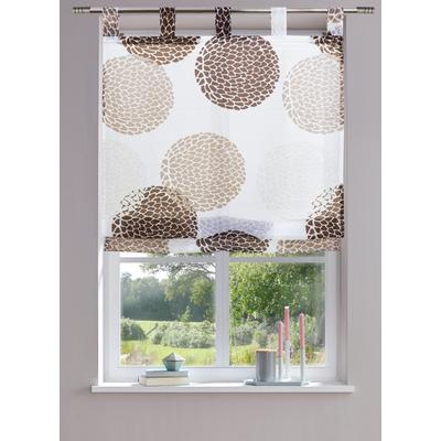 Raffrollo OTTO HOME "Belem" Gr. 4, braun, B:100cm H:140cm, Voile, Obermaterial: 100% Polyester, Raffrollos, Transparent, Voile, Polyester