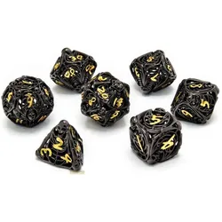 Glass Staff CritStones Hollow Metal pack dés Soulreaper Gold (7)
