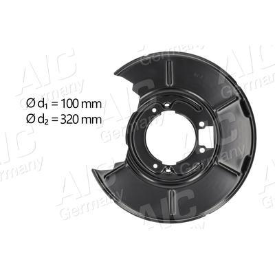 AIC Spritzblech, Bremsscheibe 55499 Hinterachse rechts für BMW