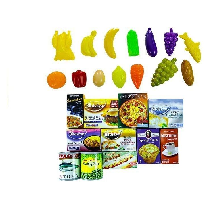 Lean Toys Einkaufswagen + 25 Spielzeugnahrungsmittel (33486503)