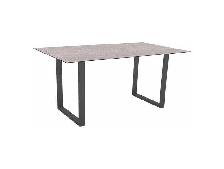 Stern Kufentisch 160x90 cm Aluminium anthrazit Tischplatte
