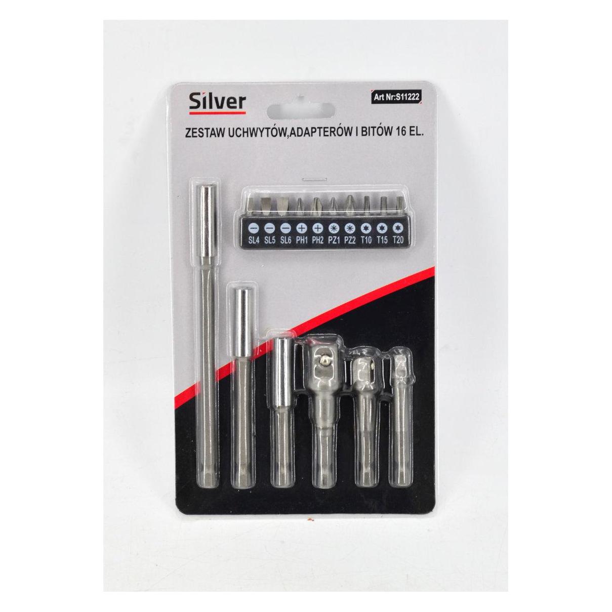 Silver ADAPTER HEX DO NASADEK Z ZESTAWEM BITÓW /16el. (35622203)