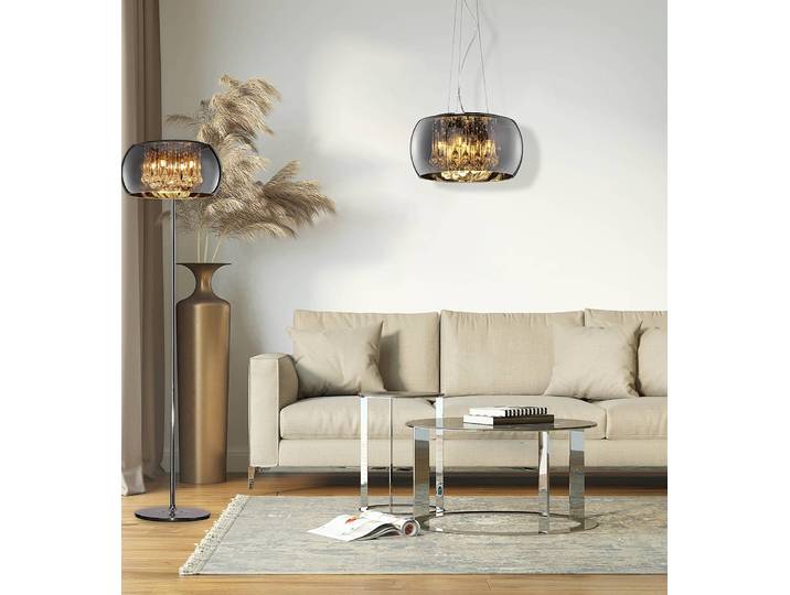 Suspension Vapore Ø 40cm Argenté Matériau principal : Métal Matériau secondaire : Verre G9