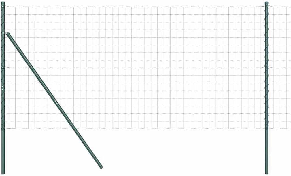 Grüner Stahlzaun mit Pfosten, 1,2 x 10 m - modernes Zaunpaneel-Set für Garten und Terrasse, wetterfeste Konstruktion, flexible Montage und schlichtes Design