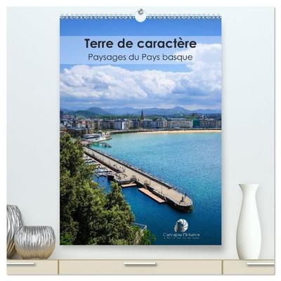 Terre de caractère - Paysages du Pays basque (Calendrier mural 2026 DIN A2 horizontal) calendrier de bureau