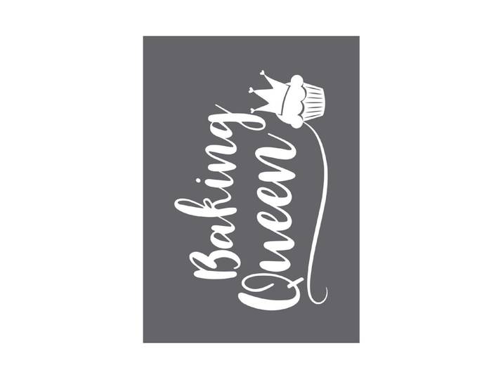 Siebdruck-Schablone Baking Queen A5, 1 Schablone+1 Rakel, SB-Btl