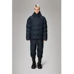Rains Unisex. 15120 Alta Puffermantel navy (L), Lässig, Polyester, Marine