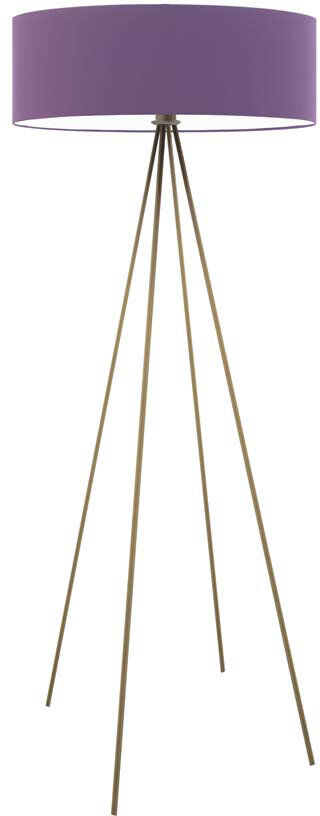 17 Stories Arnesha 157 H cm Traditional Floor Lamp Violet/Antique Old Gold 157cm H X 60cm W X 60cm D