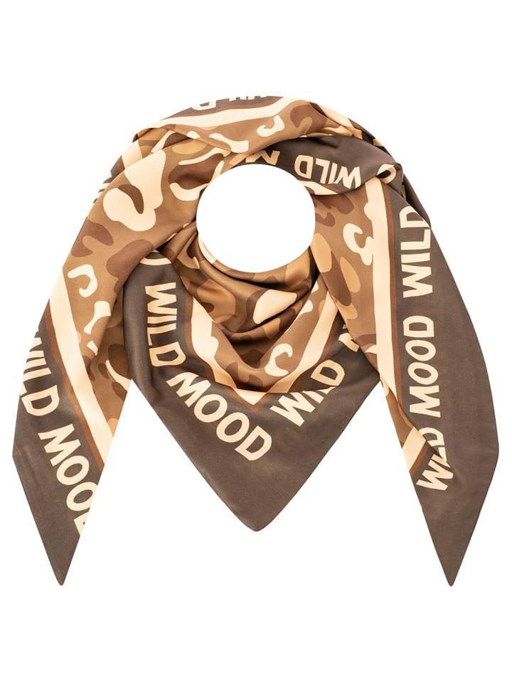 Zwillingsherz Dreieckstuch "Wild Mood" in Hellbraun/ Beige - (L)138 x (B)68 cm - onesize