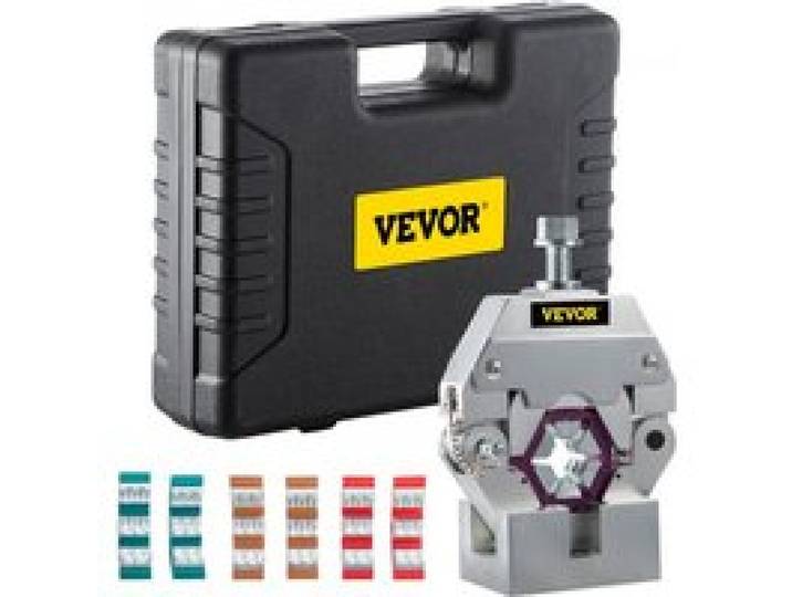 VEVOR Manuell betriebene AC-Schlauch-Crimpzange Hydra-Krimp 71550 Manuelles AC-Schlauch-Crimp-Set Klimaanlagenreparatur Handgehaltenes AC-Schlauch-Crimpwerkzeug mit 4 Matrizen