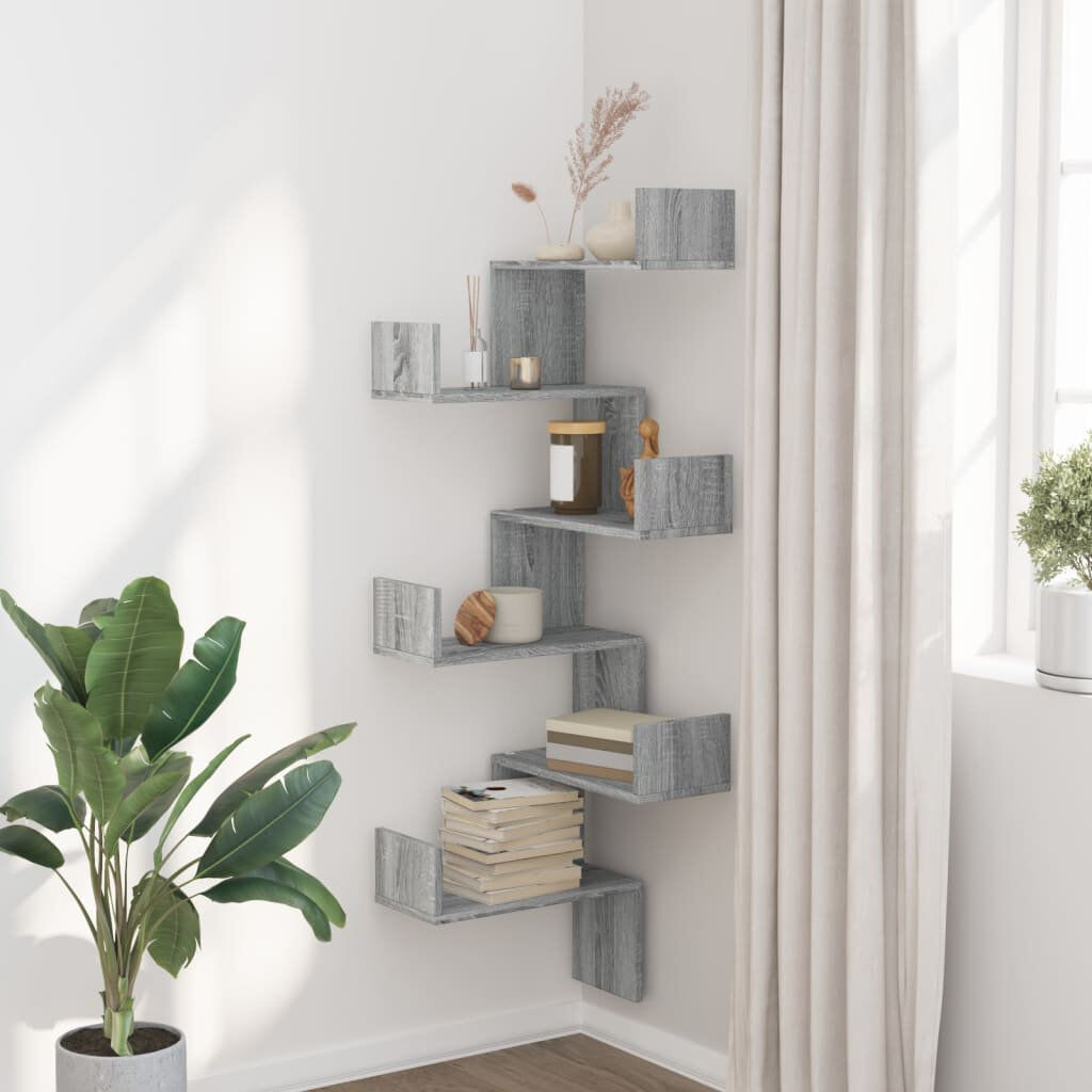 17 Stories Rombout Floating Shelf Grey Sonoma