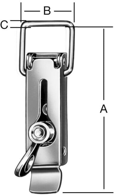 Vormann Fermeture à levier H.110mm L.37mm inox avec possibilité de plombage (001206105Z)