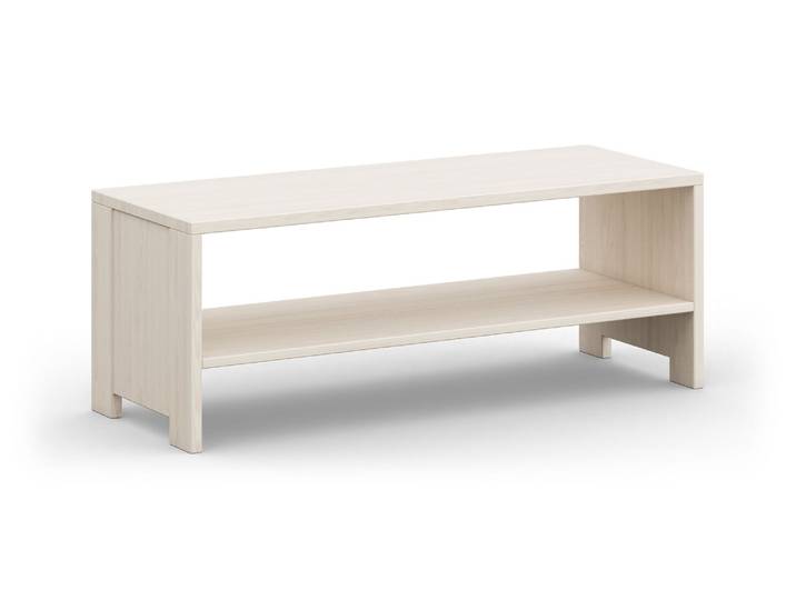 Naturwohnen Massivholz Couchtisch 45x120x45cm Natürlich Weiß lasiert Serie Arbor Design und Handwerk perfekt vereint mit bioola® colour